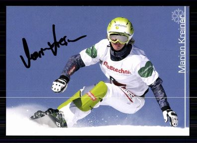 Marion Kreiner Autogrammkarte Original Signiert Snowboard + A 74316