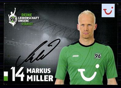 Markus Miller Hannover 96 2012-13 Autogrammkarte Original Signiert TOP + A 74385