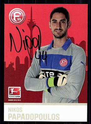 Nikos Papadopoulos Fortuna Düsseldorf 2012-13 TOP Autogrammkarte + A 74353