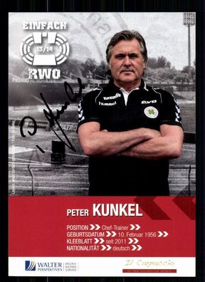 Peter Kunkel Rot-Weiss Oberhausen 2013-14 Autogrammkarte + A 75066