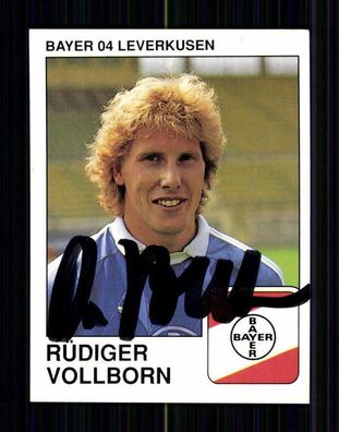 Rüdiger Vollborn Bayer Leverkusen 1990 Panini Sammelbild + A 74740