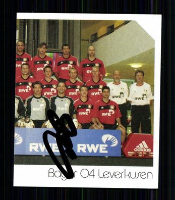 Unbekannt Bayer Leverkusen 2003-04 Panini Sammelbild Original Signiert + A 74820