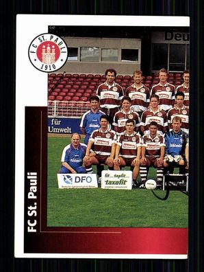 Unbekannt FC ST. Pauli 1996 Panini Sammelbild Original Signiert + A 74935