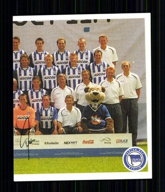 Unbekannt Hertha BSC Berlin 2002-03 Panini Sammelbild Original Signiert + A 74913