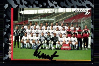 Unbekannt VfB Stuttgart 1997 Panini Sammelbild Original Signiert + A 74895