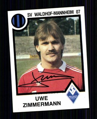 Uwe Zimmermann Waldhof Mannheim 1984 Panini Sammelbild Original Signiert + A 74635