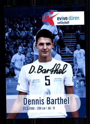 Dennis Barthel Evivo Düren Autogrammkarte Original Signiert Volleyball + A 75680