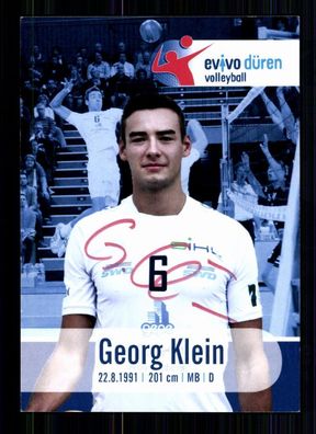 Georg Klein Evio Düren Autogrammkarte Original Signiert Volleyball + A 75720