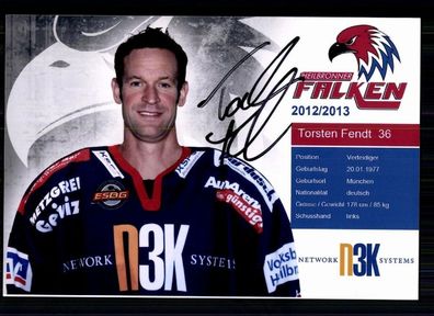 Thorsten Fendt Heilbronner Falken 2012-13 Foto Eishockey + A 75979
