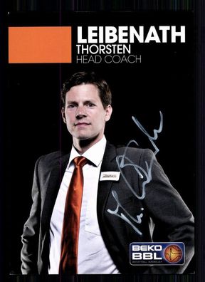 Thorsten Leibenath TOP Autogrammkarte Original Signiert Basketball + A 75276