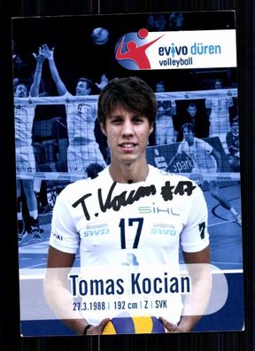 Tomas Kocian Evivo Düren Autogrammkarte Original Signiert Volleyball + A 75679