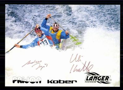 Ulrich Knittel & Andreas Dajek Autogrammkarte Original Signiert Rudern + A 75619