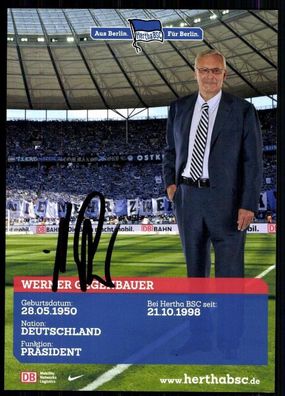 Werner Gegenbauer Hertha BSC Berlin 2013-14 Original Signiert + A 79719