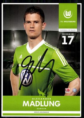 Alexander Madlung VFL Wolfsburg 2012-13 Original Signiert + A 80357