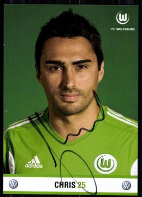 Chris VFL Wolfsburg 2011-12 Autogrammkarte Original Signiert + A 81223