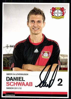 Daniel Schwab Bayer Leverkusen 2011-12 1. Karte Original Signiert + A 81141
