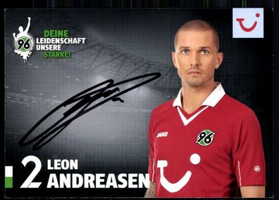 Leon Adreasen Hannover 96 2012-13 Autogrammkarte Original Signiert + A 80408