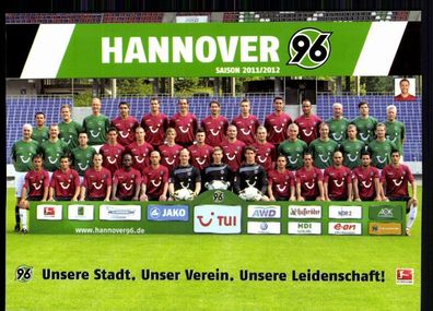 Mannschaftskarte Hannover 96 3. Karte 2011-12 TOP + A 81252 OU