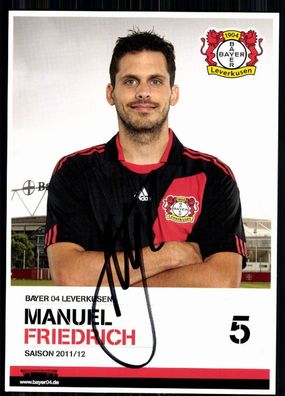 Manuel Friedrich Bayer Leverkusen 2011-12 1. Karte Original Signiert + A 81153