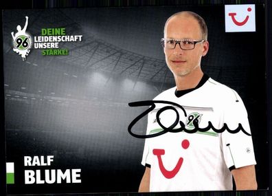 Ralf Blume Hannover 96 2012-13 Autogrammkarte Original Signiert + A 80397