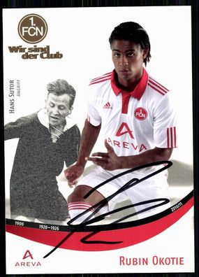 Rubin Okotie 1. FC Nürnberg 2010-11 1. Karte Original Signiert + A 80812