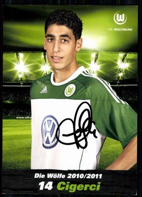 Tolga Cigerci VFL Wolfsburg 2010-11 Autogrammkarte Original Signiert + A 80724