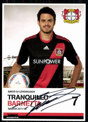 Tranquillo Barnetta Bayer Leverkusen 2011-12 2. Karte Original Signiert + A 81185