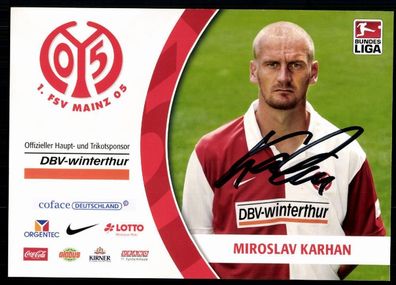 Miroslav Karhan FSV Mainz 05 2008-09 Original Signiert + A 78155