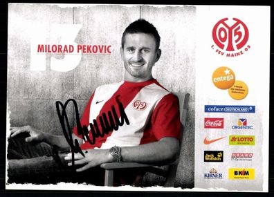 Milorad Pekovic FSV Mainz 05 2009/10 Original Signiert + A 78152