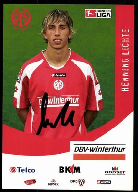 Henning Lichte FSV Mainz 05 2005-06 Original Signiert + A 78121