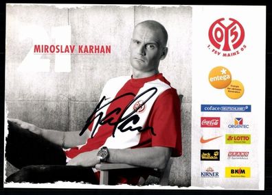 Miroslav Karhan FSV Mainz 05 2009-10 Original Signiert + A 78156