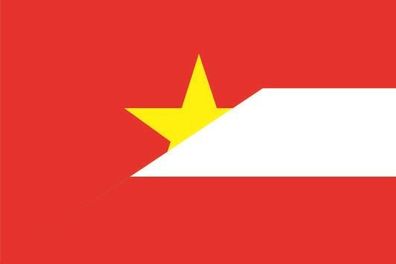 Fahne Flagge Vietnam-Österreich Premiumqualität