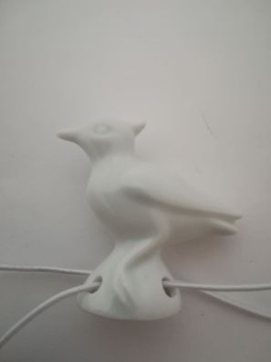 Porzellan Tropfenfänger Kiebitz, weiß, für Kaffee- oder Teekannen, Figur Tier Vogel