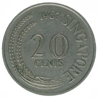 Singapur, 20 Cents 1967, A56885