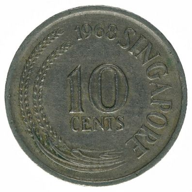 Singapur, 10 Cents 1968, A56995