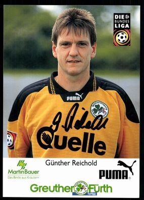 Günther Reichold Greuther Fürth 1997-98 Original Signiert + A 77923