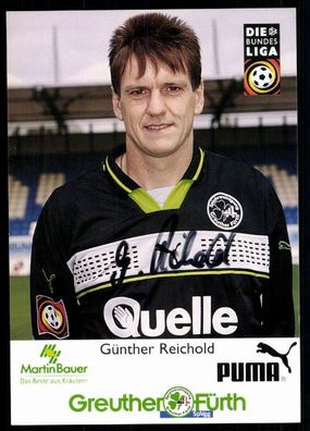 Günther Reichold Greuther Fürth 1998-99 Original Signiert + A 77924