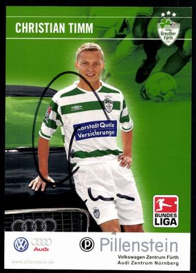 Christian Timm SpVgg Greuther Fürth 2005-06 Original Signiert + A 77890
