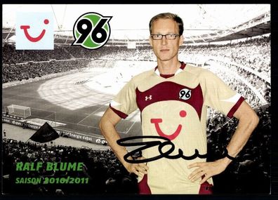 Ralf Blume Hannover 96 2010-11 Original Signiert + A 77790