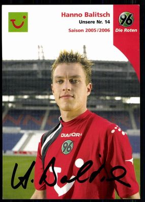 Hanno Balitsch Hannover 96 2005-06 Original Signiert + A 77670