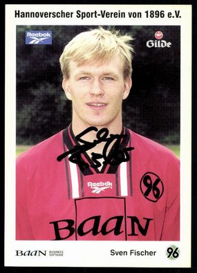 Sven Fischer Hannover 96 1998/99 Original Signiert + A 77825