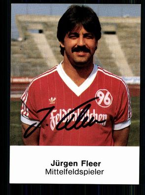 Jürgen Fleer Hannover 96 1985-86 Original Signiert + A 77708