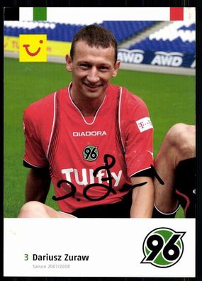 Dariusz Zuraw Hannover 96 2007-08 Original Signiert + A 77617