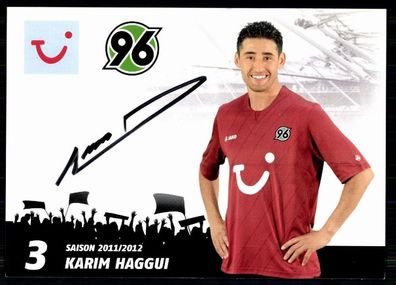 Karim Haggui Hannover 96 2011-12 Original Signiert + A 77712