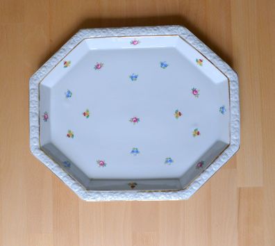 Rosenthal Kuchen Torten Vorlege Platte eckig Maria Blumen