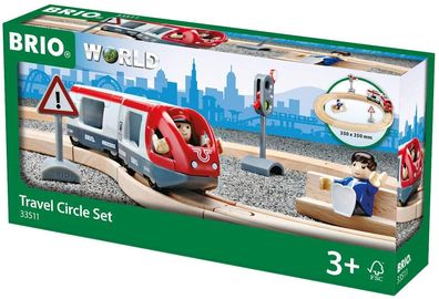 BRIO Bahn Starter Set Personenzug Holzspielzeug Eisenbahn Zug