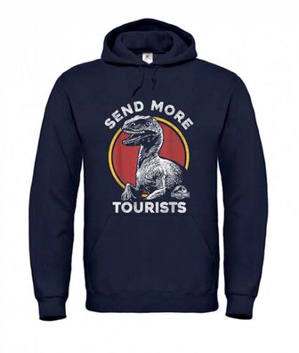 Hoodie Herren-Jurassic park send more tourists raptor
