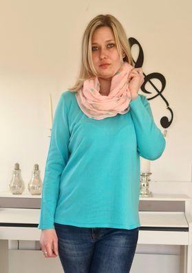 NEU! Kimmy Jeans Basic Pullover Pulli Frühling Langarm Rundhals Türkis