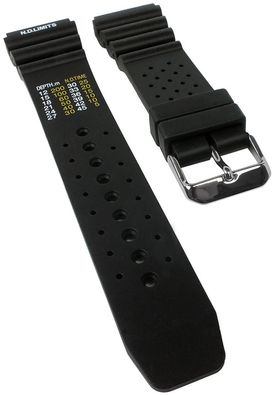 Minott Taucherband schwarz | Uhrenarmband Kunststofff weich 30821S