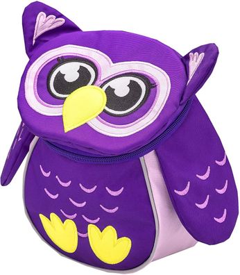 Belmil Mini Kindergarten 3D Rucksack Brustgurt Owl Eule Animals Kids